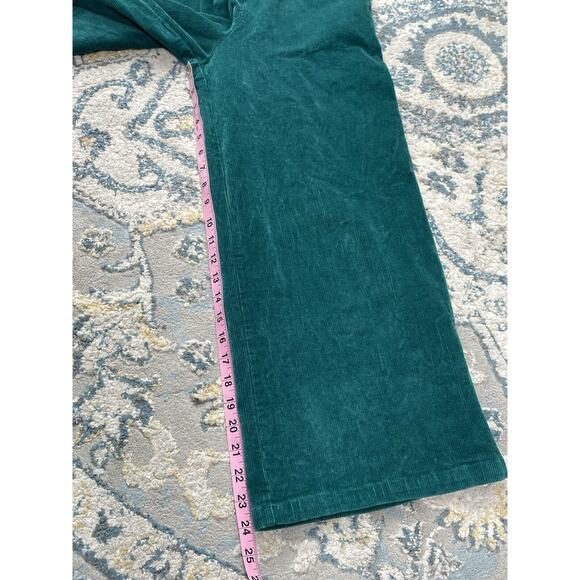 LAZY OAF Green Corduroy Wide Crop Leg Boilersuit Jumpsuit - Sz 6 - Picture 6 of 11